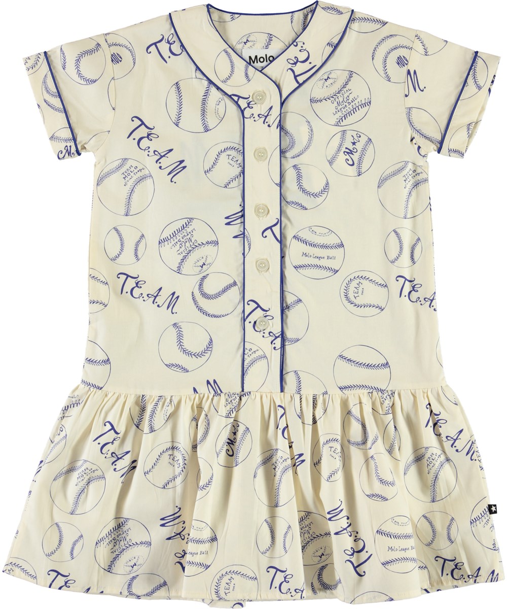 Cibi - Play Ball - White sporty dress with baseball