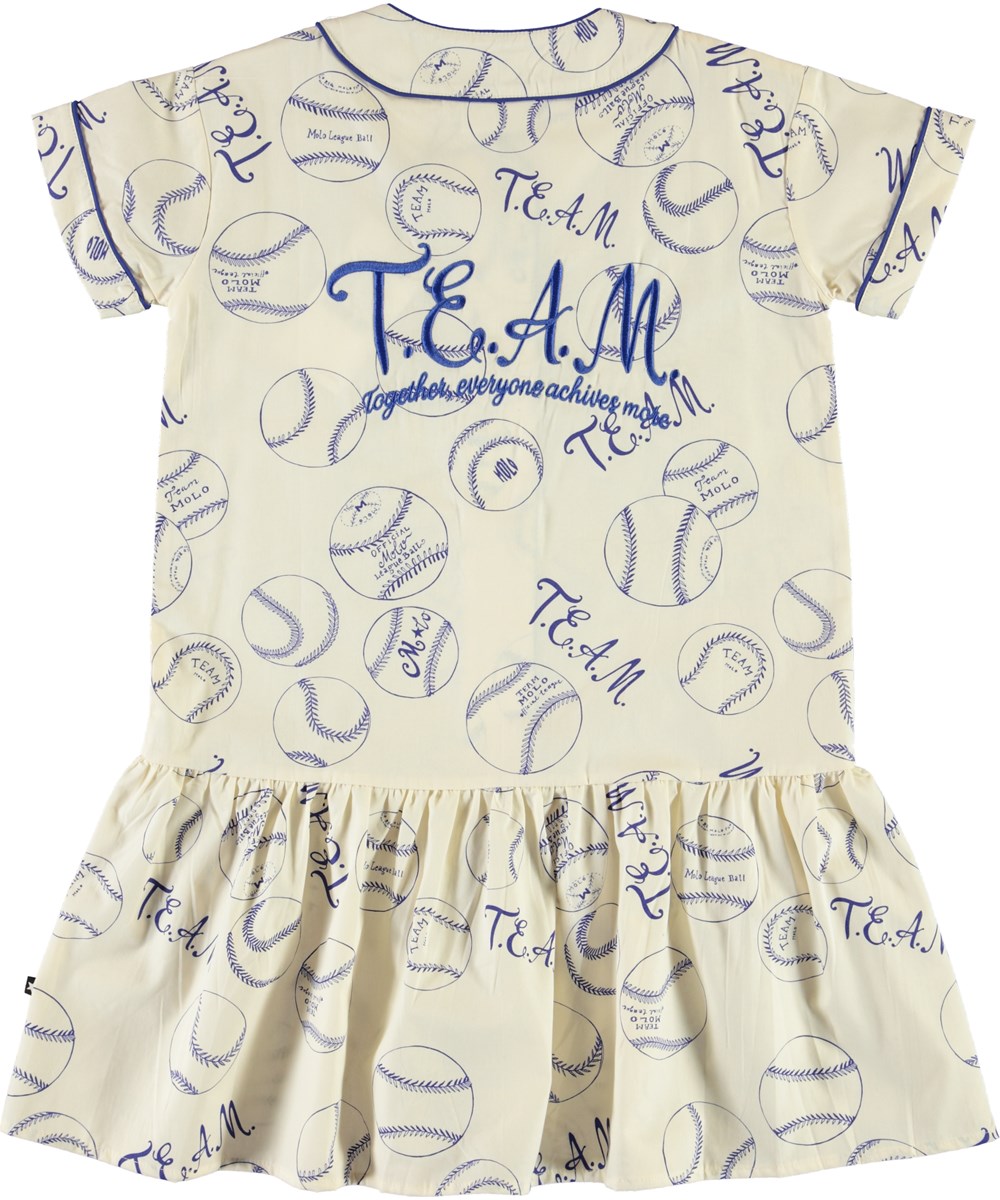 Cibi - Play Ball - White sporty dress with baseball