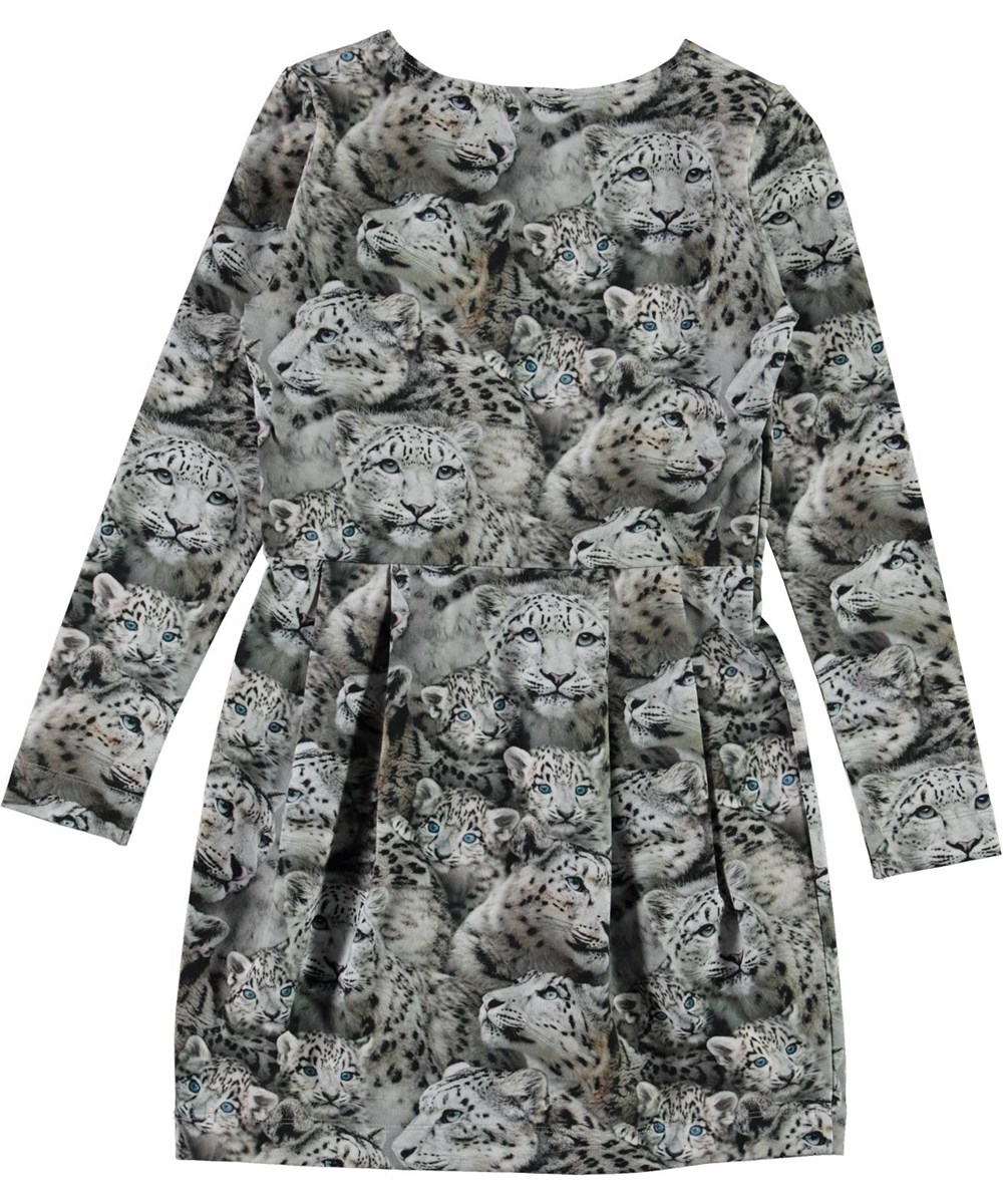 Cindarell - Winter Leopards - Økologisk kjole med sneleopard print