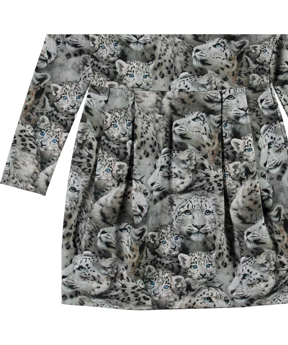 Cindarell - Winter Leopards - Økologisk kjole med sneleopard print