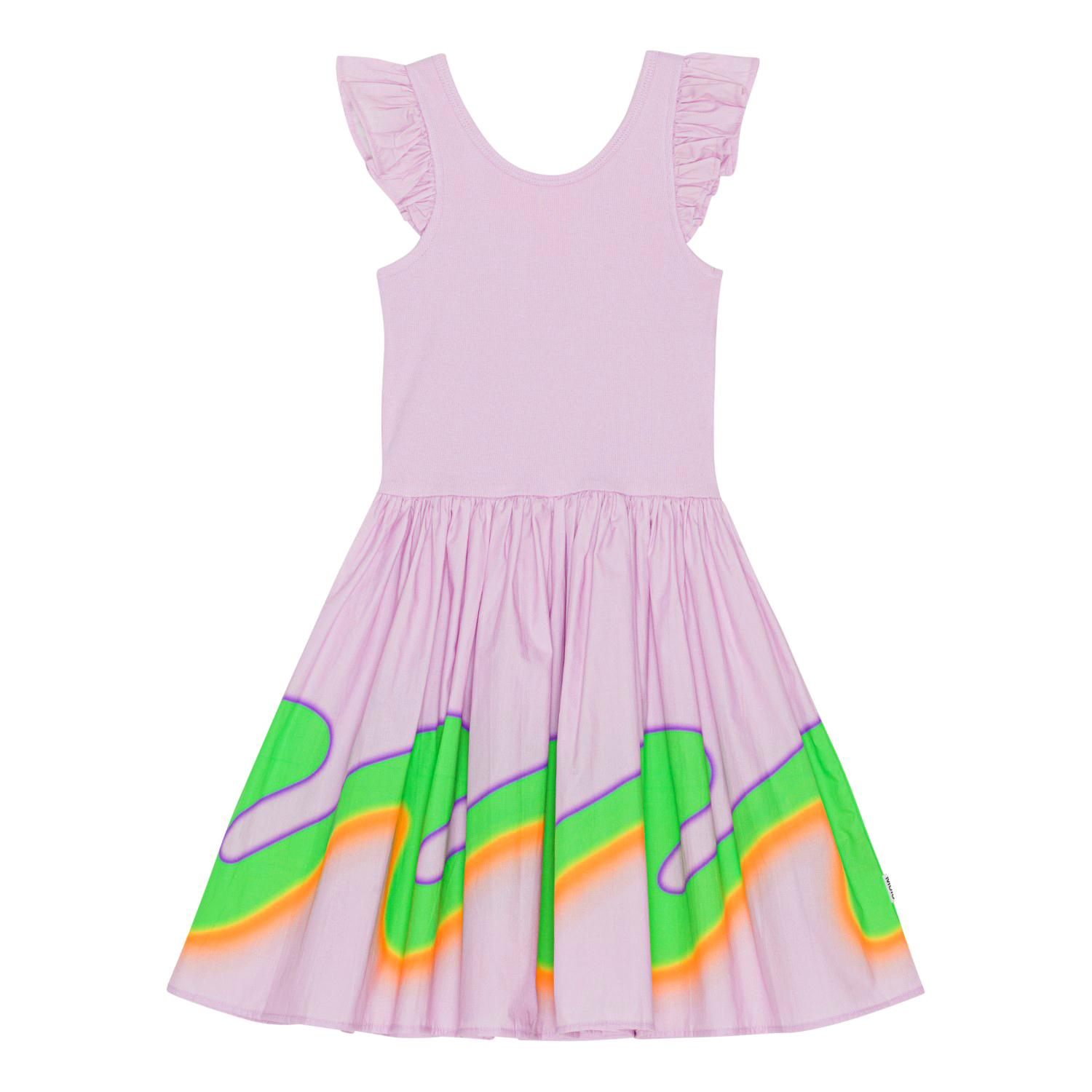 Cloudia - Wild Wave - Purple, knee length dress in organic