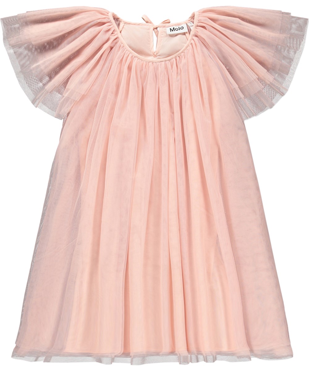 Cocolita - Petal Blush - Light pink, knee-length tulle dress for children
