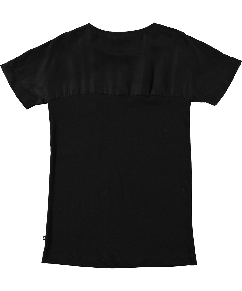 Corinne - Black - Short sleeve black dress