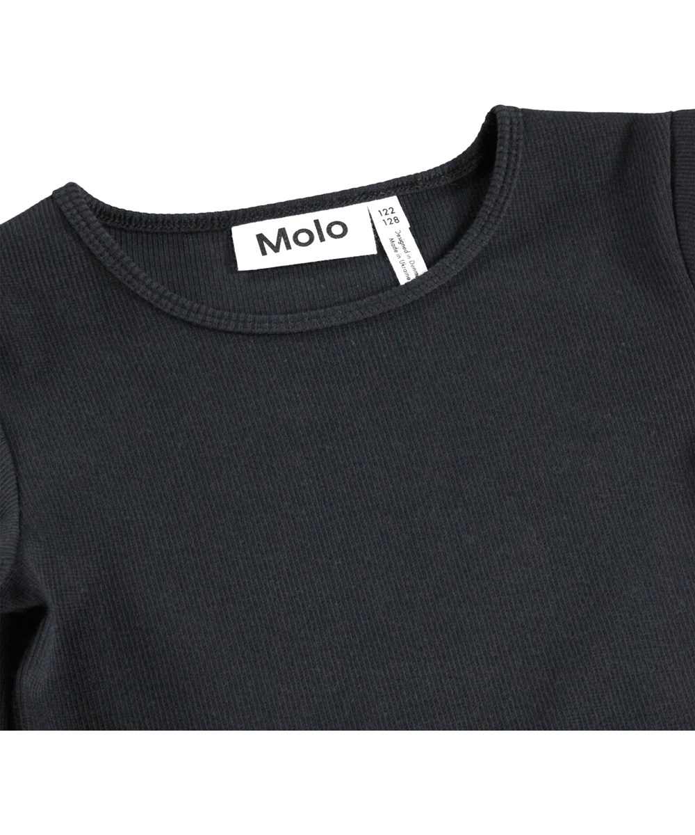 Credence - Lets Celebrate - Black dress for children made of organic cotton with a floral print