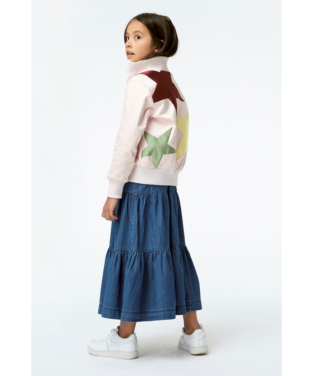 Hazel - Multi Stars - Pink bomber jacket with stars 