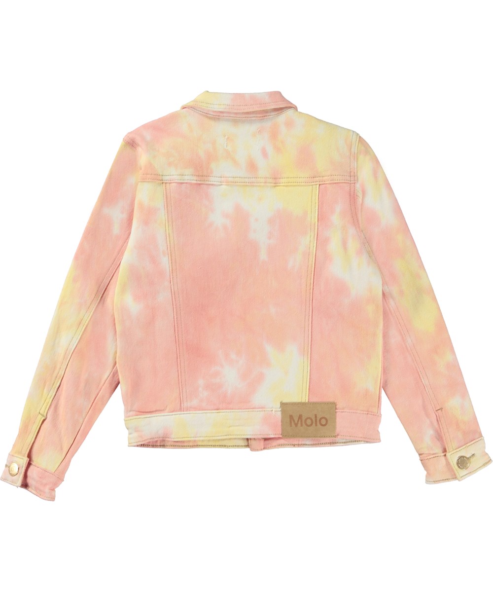 Heidi - Vivid Dye - Pastel tie-dye denim jacket