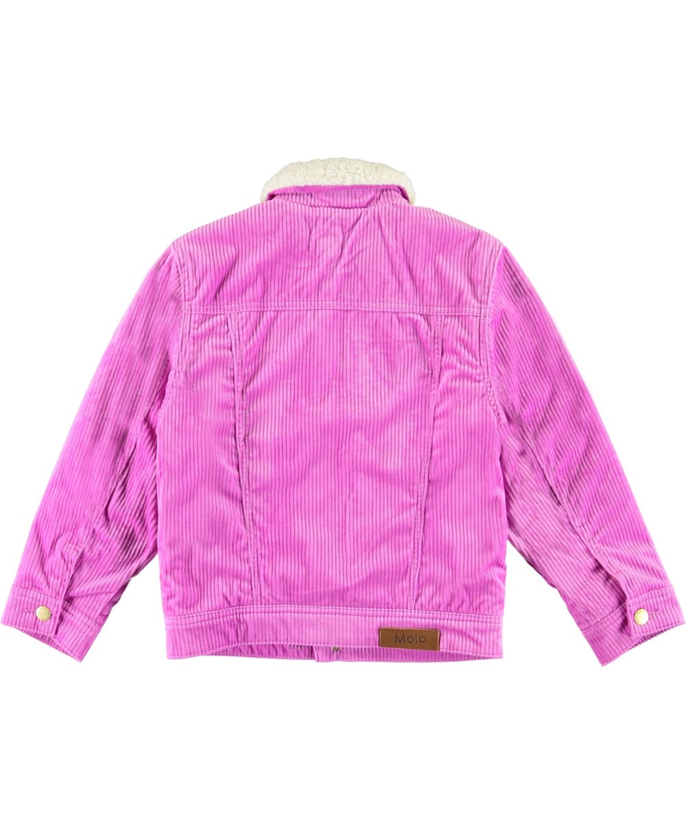 Hen - Acid Purple - Purple denim jacket with plush lining