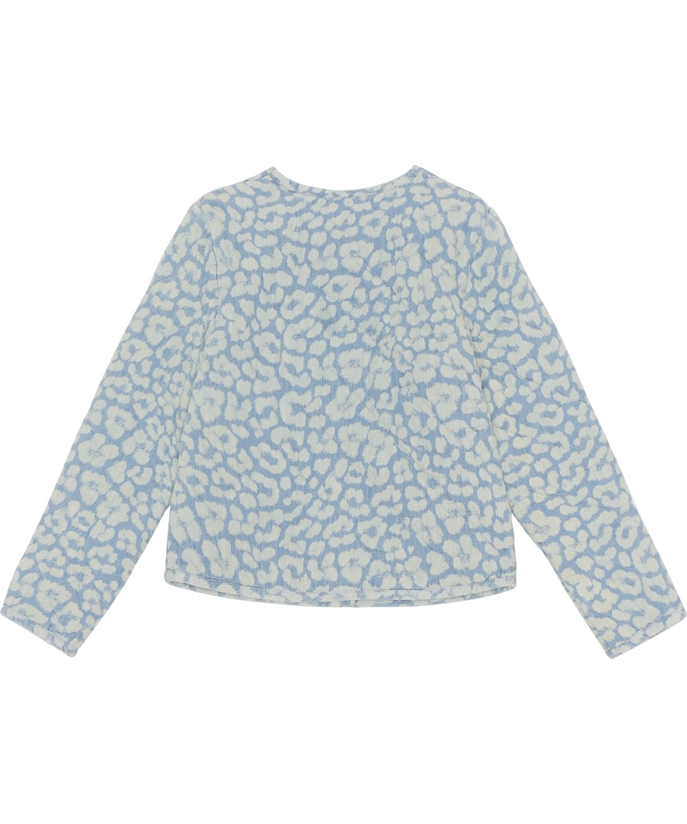 Henny - Bleached Jaguar - Light blue jacket in leopard print