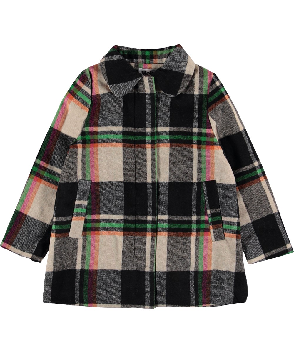 Hilda - Wintry Check - Plaid winter coat.