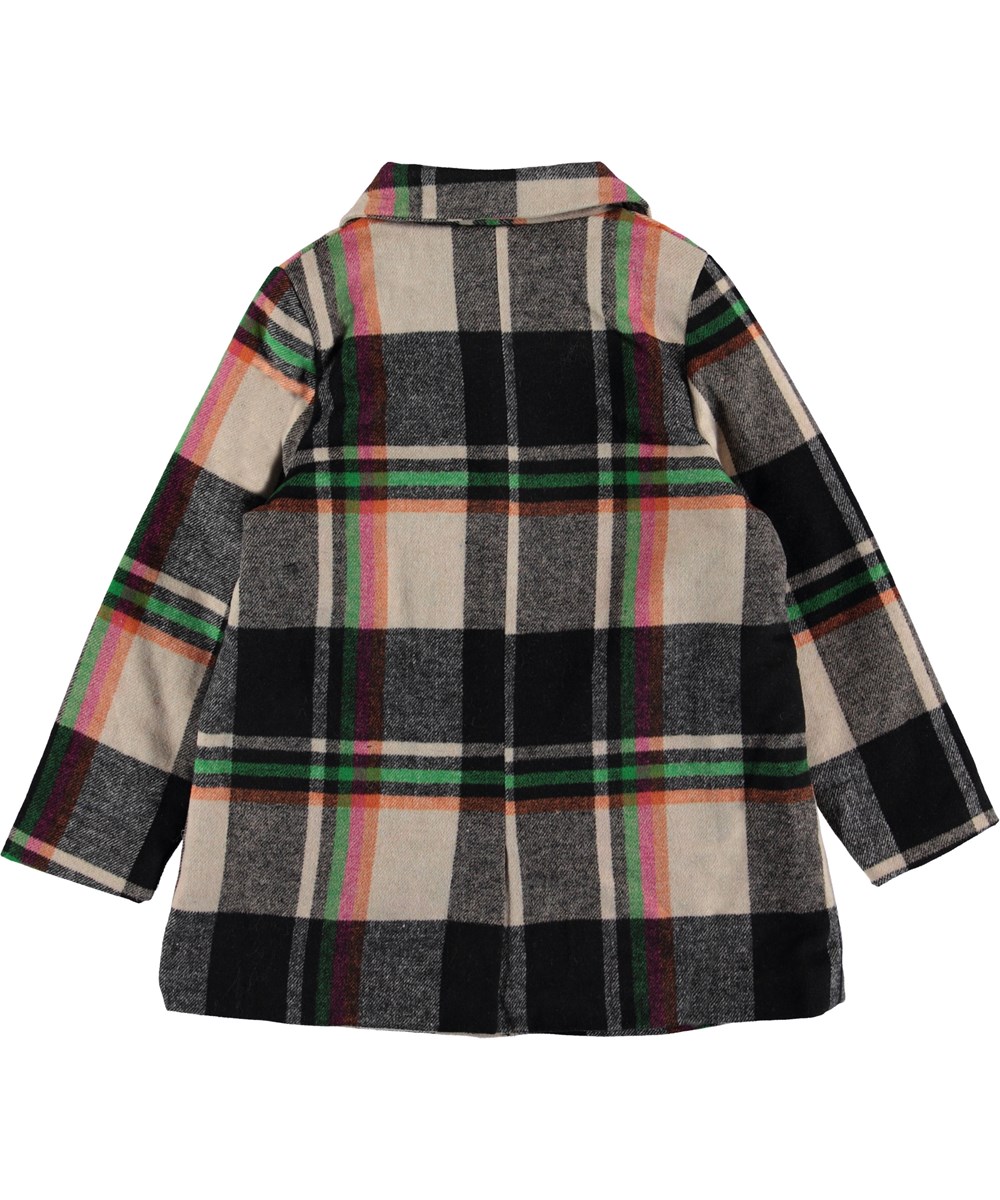 Hilda - Wintry Check - Plaid winter coat.
