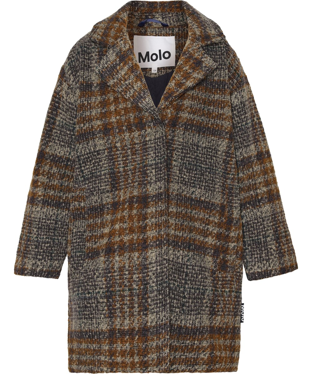 Holla - Big Check - Plaid wool coat