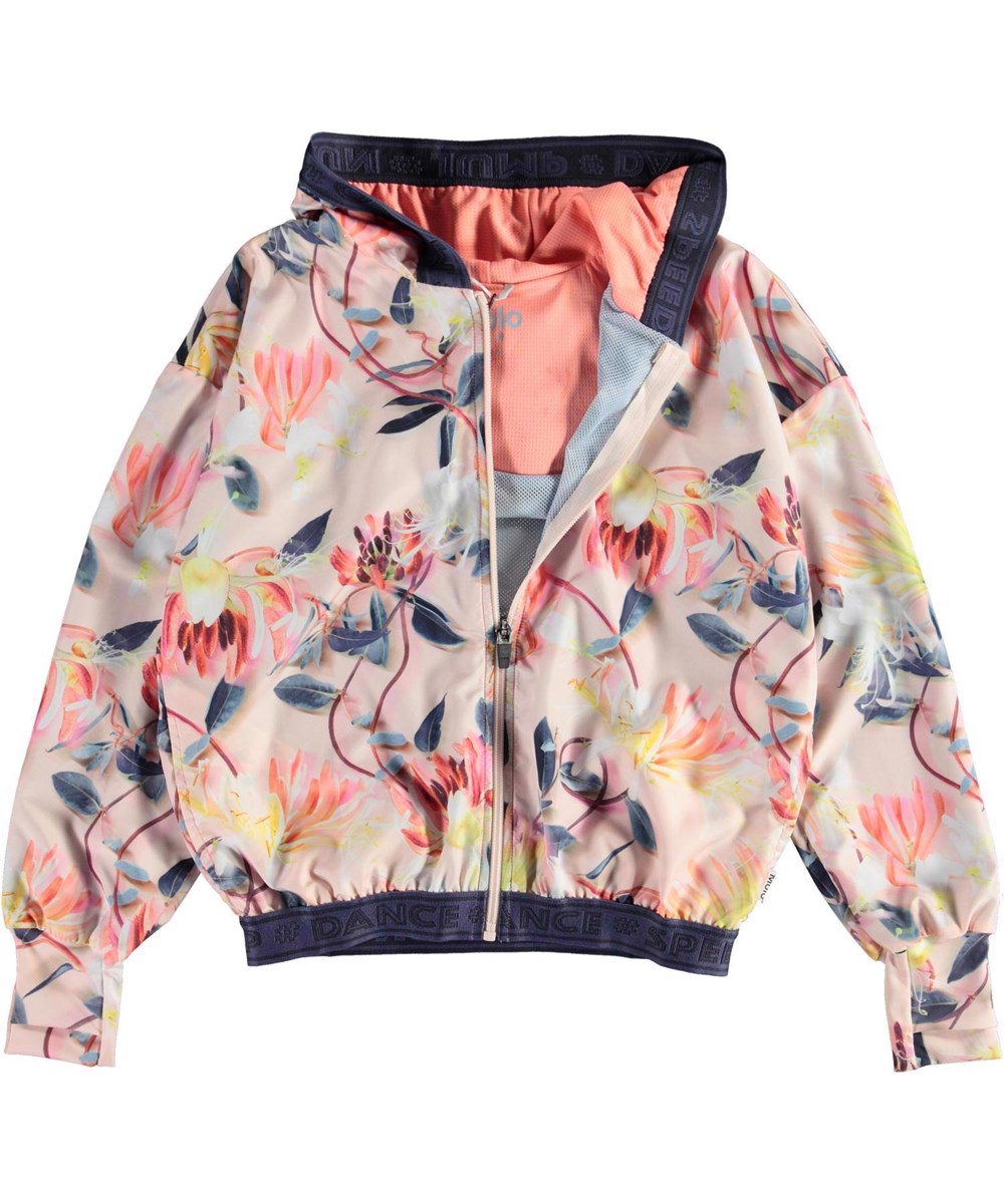 Ophelia - Motion Flower - Sports jacket hood floral print