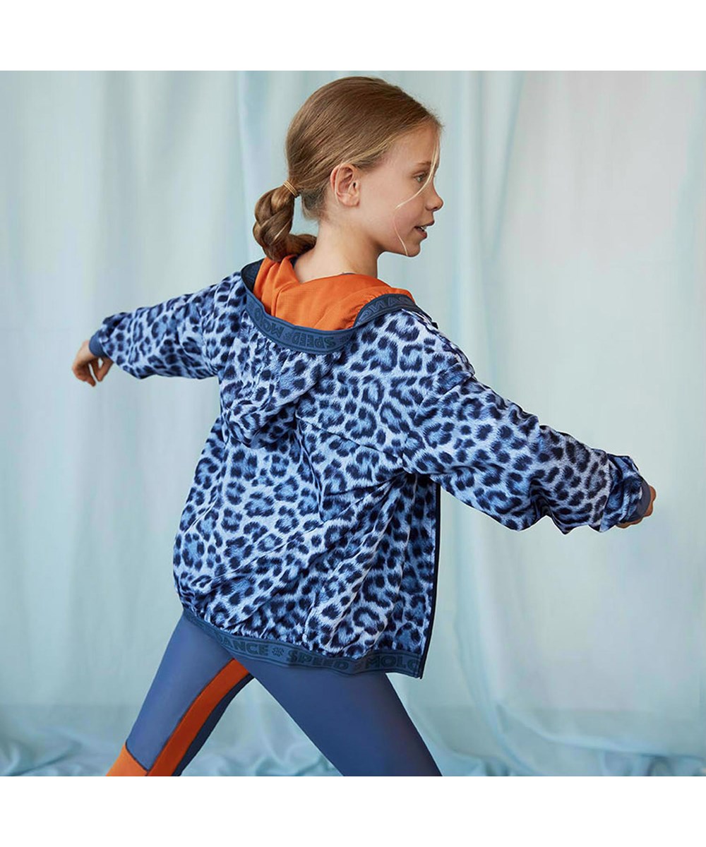 Ophelia - Sporty Leo - Sports jacket with hood leopard print