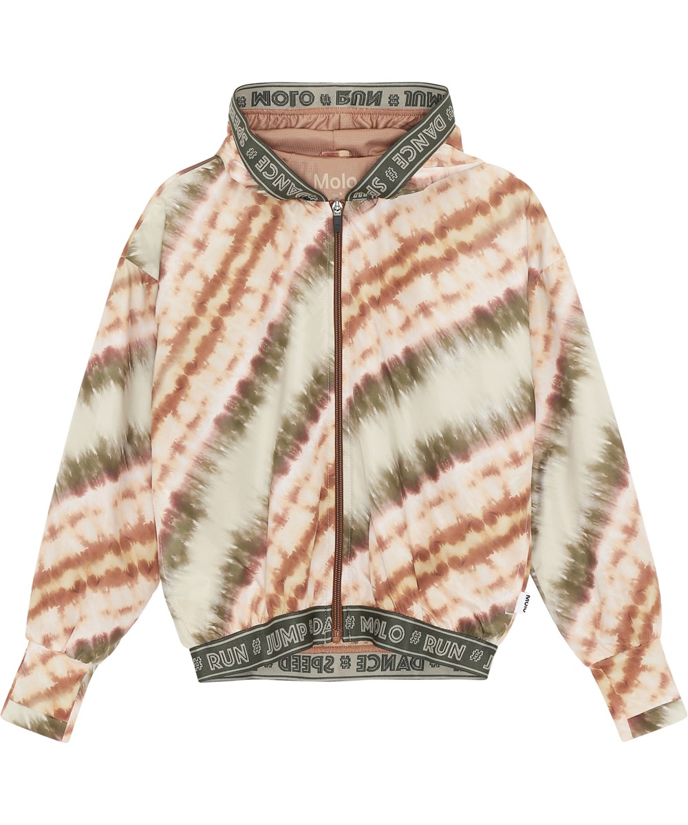 Ophelia - Tie Dye Diagonal - Sports jacket with tie-dye print green beige