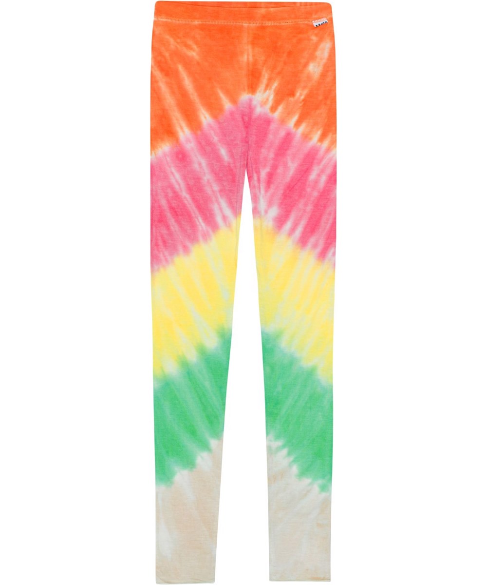 Nadine - Tie Dye Joy - Multi-coloured, tie-dye leggings in stretchy, soft viscose