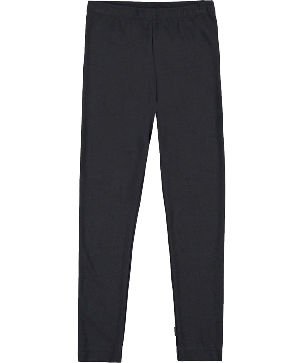 Nica Warm 2-Pack - Black Whisper - Snug-fit leggings in organic cotton in black and off-white.