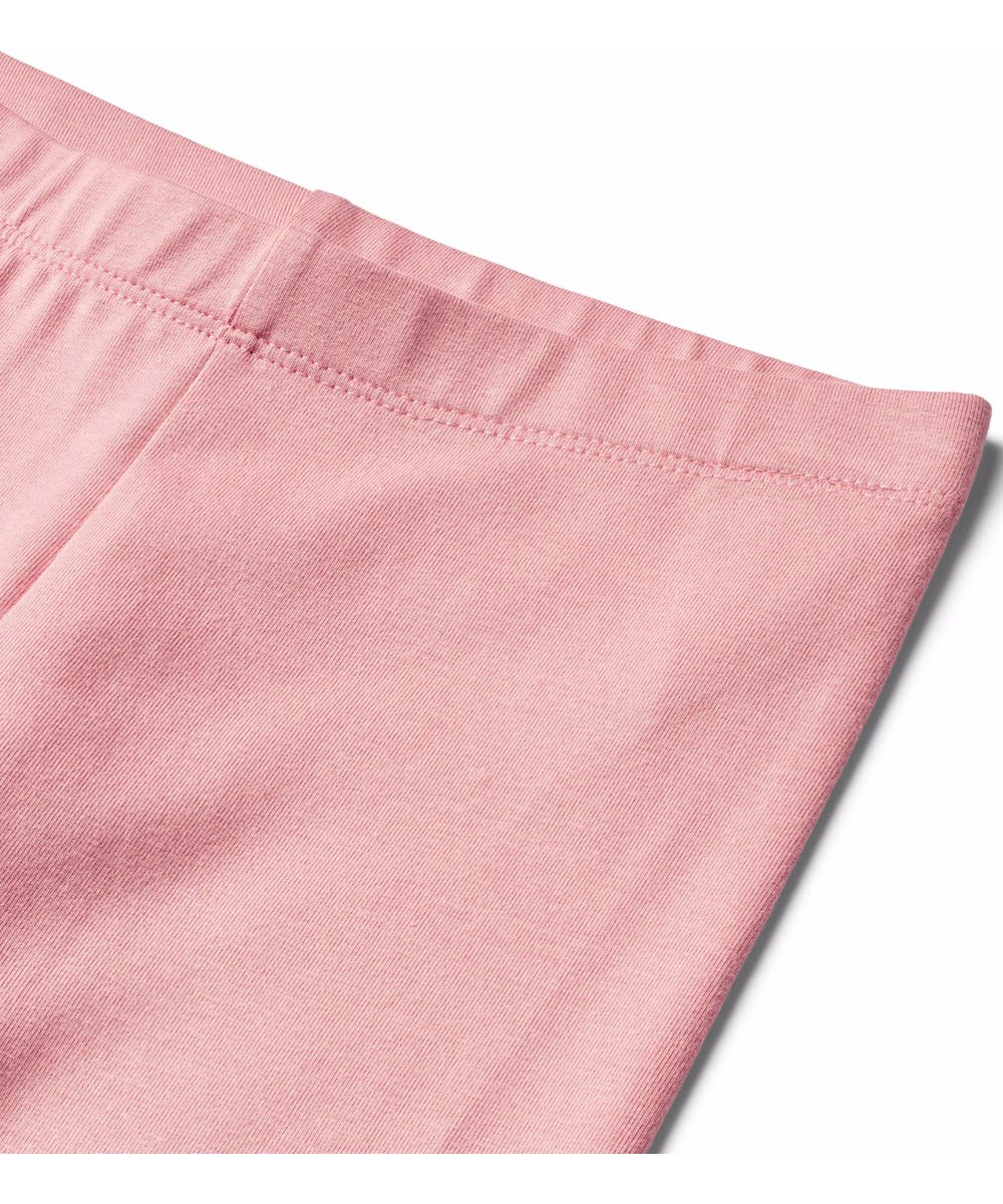 Nica Warm - Blush - Pink leggings for children made of thick organic cotton.