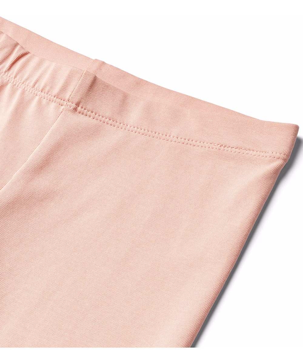 Nica Warm - Rose Cloud - Rose leggings for children made of thick organic cotton.