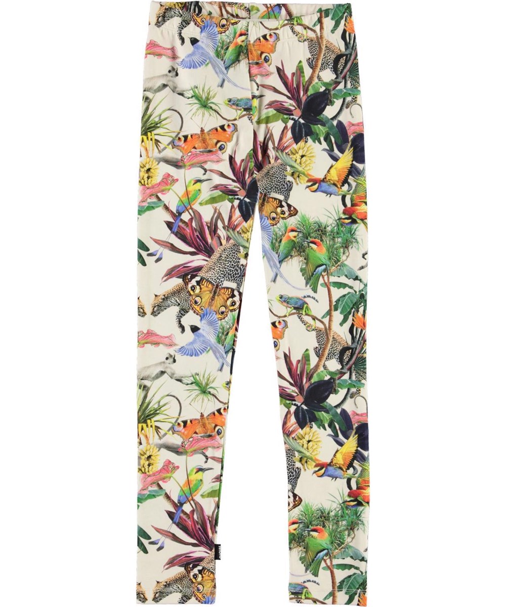 Niki - Imaginary Jungle - Organic leggings in animal print