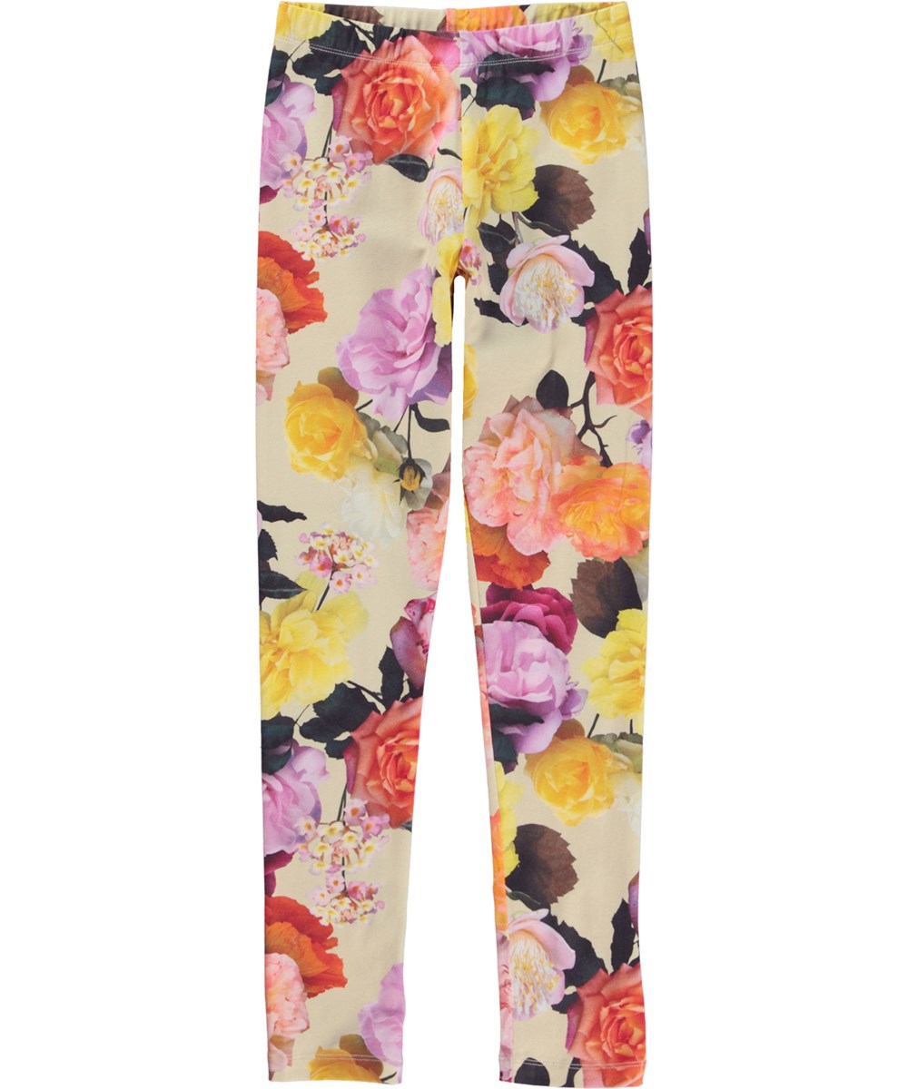 Niki - Rose Garden - Leggings in organic jersey with rose print