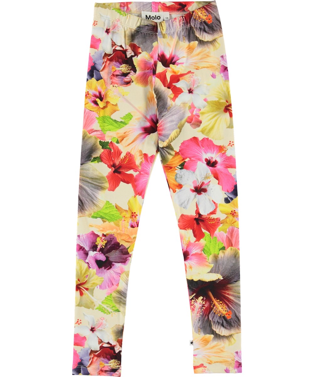 Niki - Pacific Floral - Organic leggings with flowers