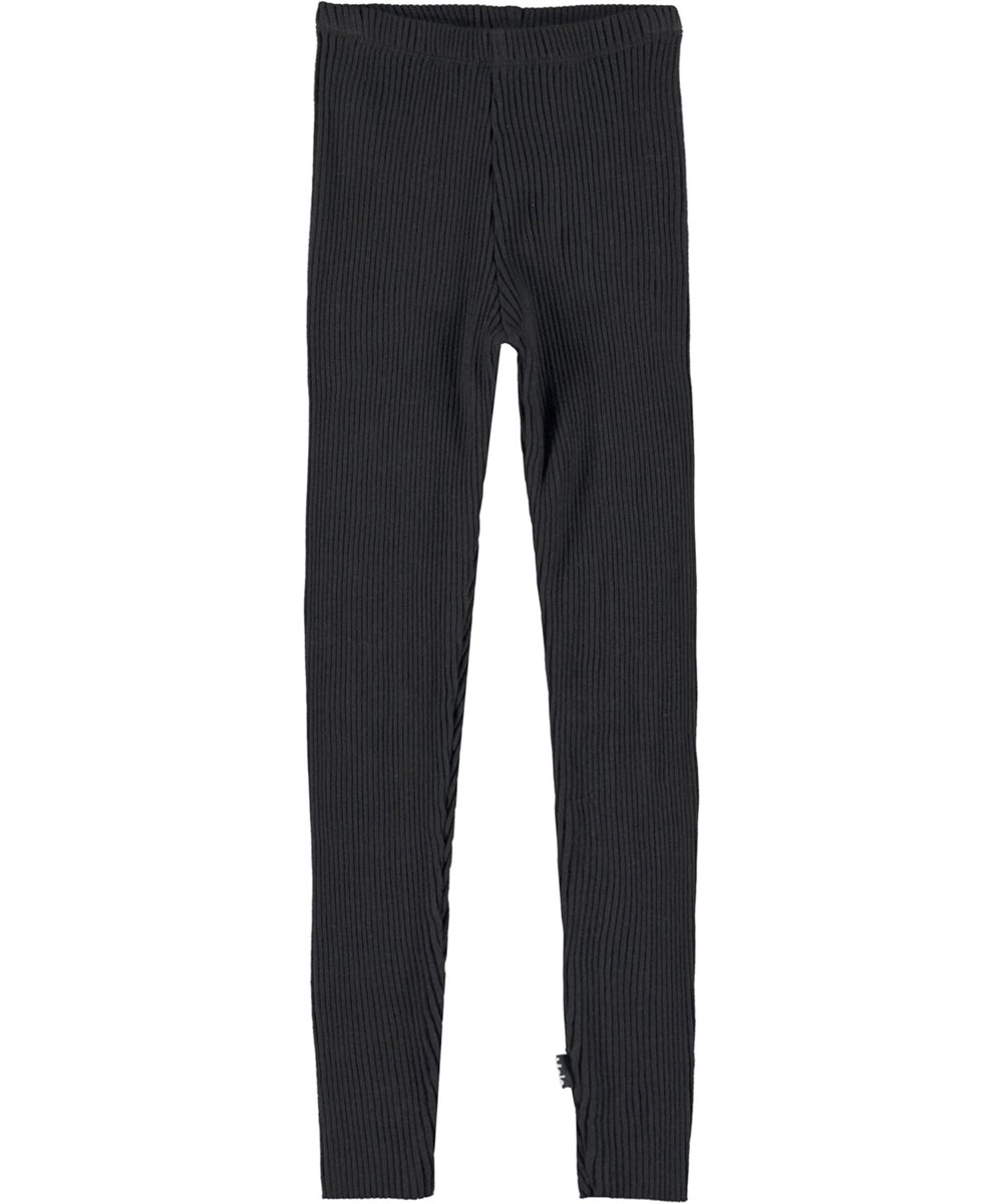 Nikita - Black - Black rib leggings