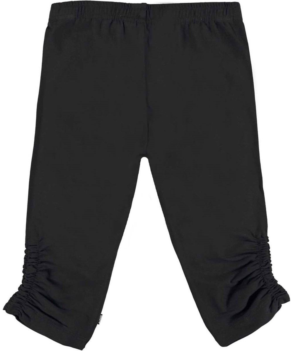 Nila - Black - Black organic short leggings 