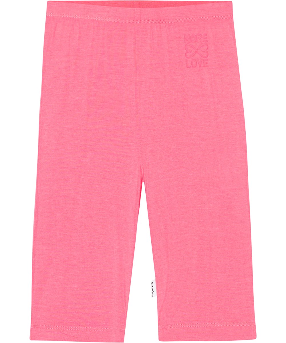 Noa - Confetti - Pink bike shorts in soft, elastic viscose