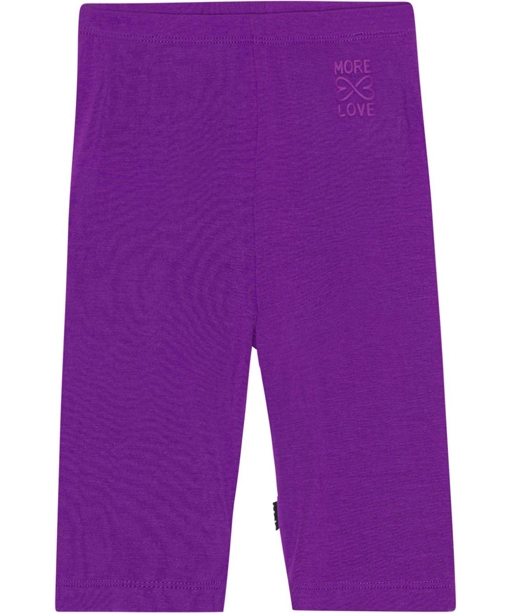 Noa - Purple Dusk - Purple bike shorts in soft, elastic viscose 