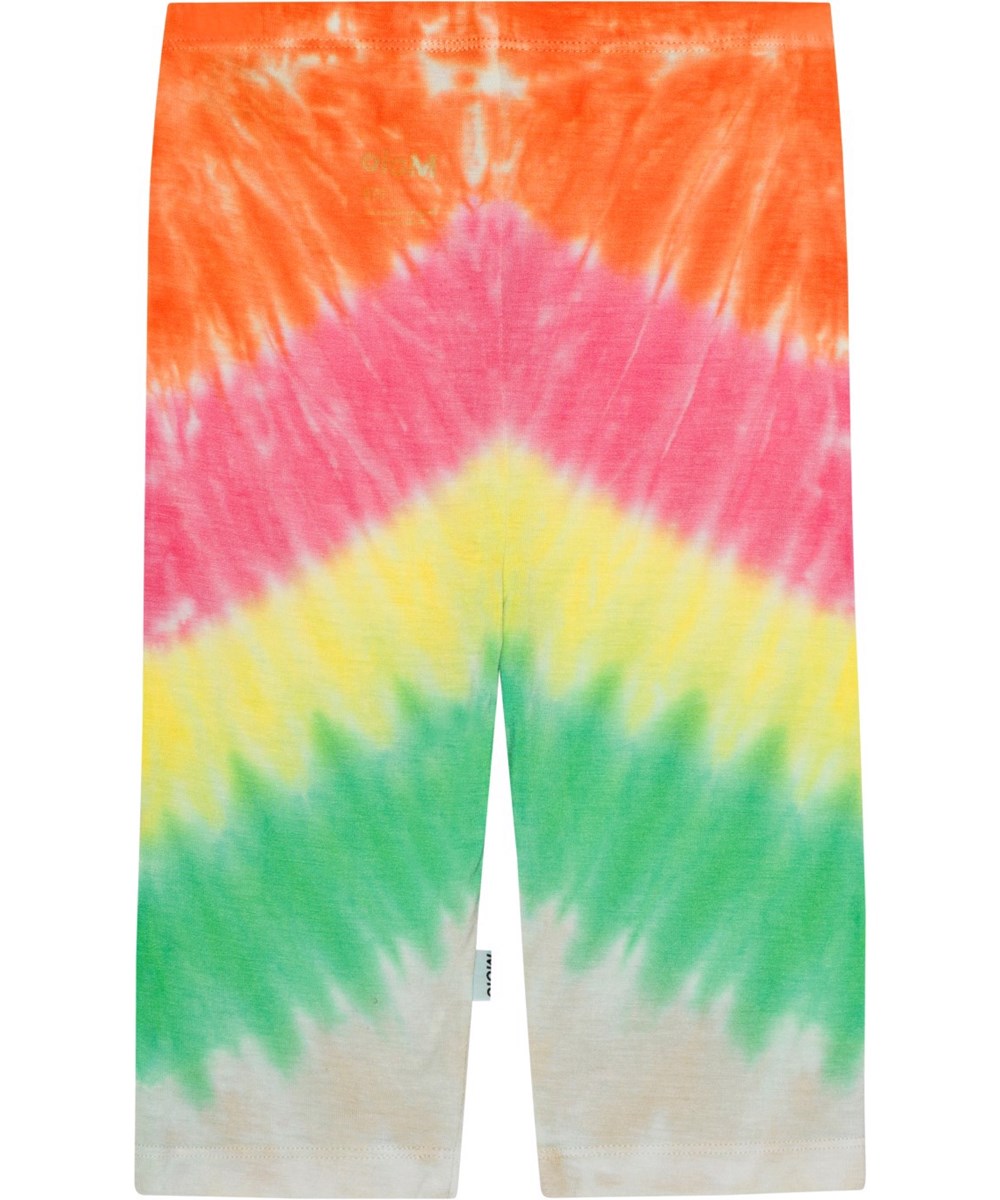 Noa - Tie Dye Joy - Multi-coloured tie-dye bike shorts in soft, elastic viscose