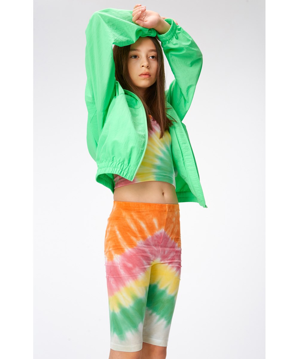 Noa - Tie Dye Joy - Multi-coloured tie-dye bike shorts in soft, elastic viscose