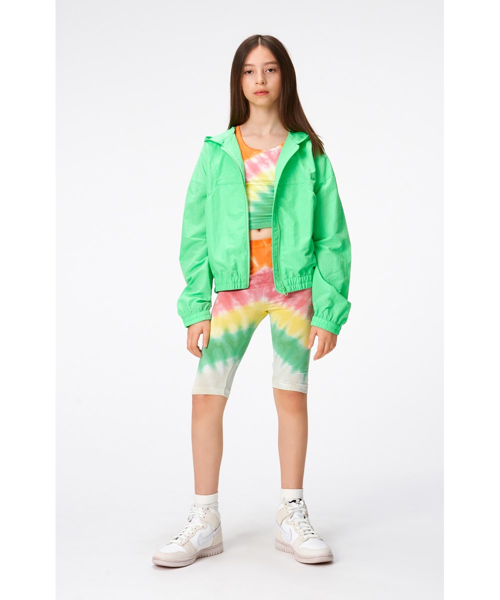 Noa - Tie Dye Joy - Multi-coloured tie-dye bike shorts in soft, elastic viscose