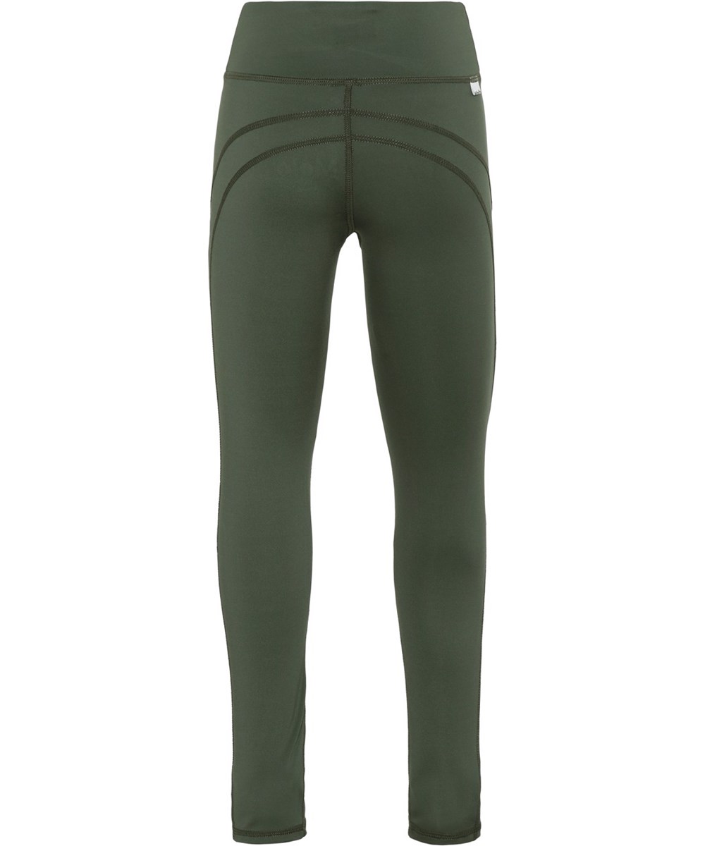 Oliwia - Forest - Sport leggings in green with stitching
