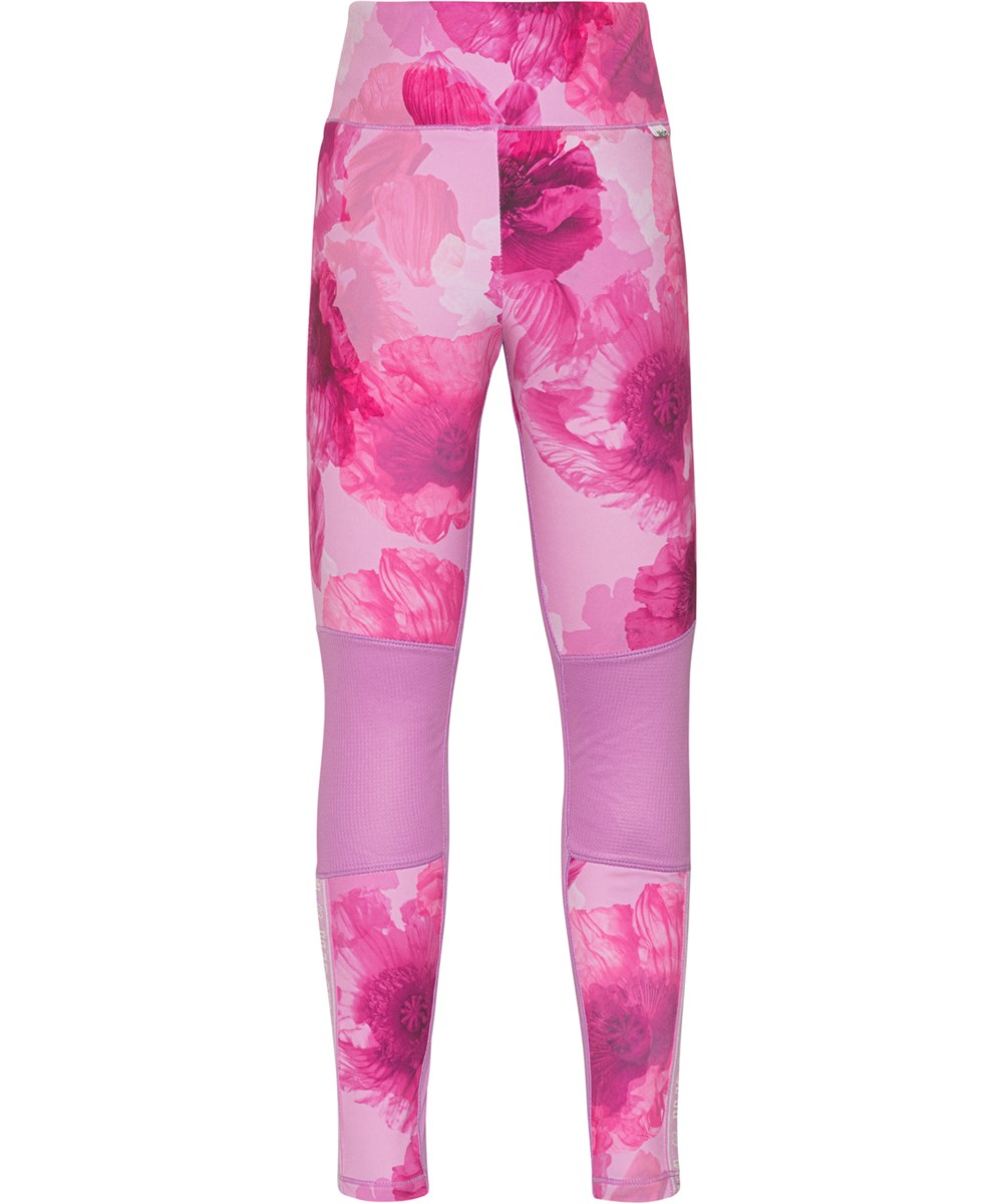 Olympia - Dreamy Poppies - Sport leggings with rose floral print
