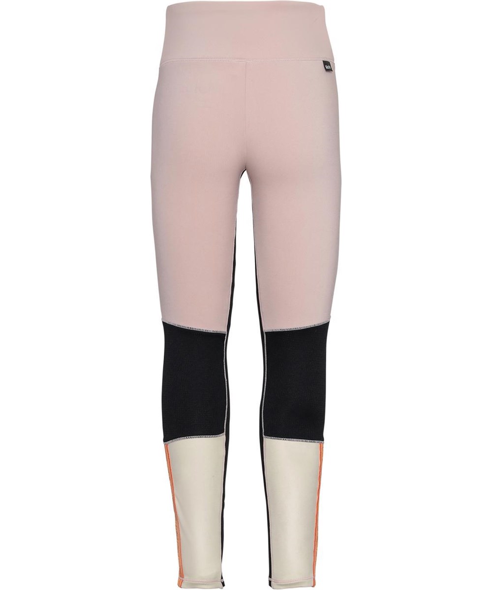 Olympia - Sporty Block - Light yellow and rose sports leggings 
