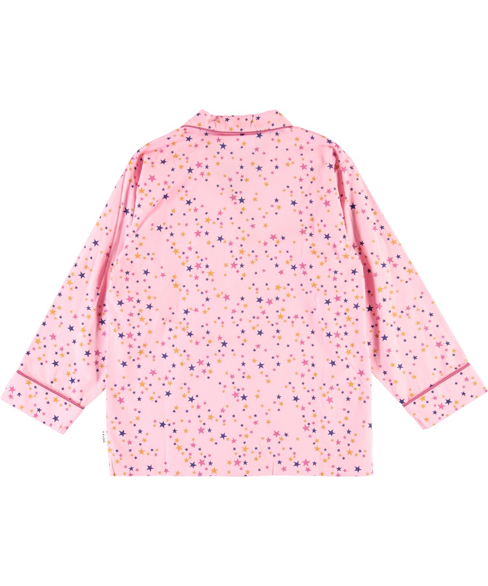 Lex - Starry Sky Pink - Organic nightwear with stars