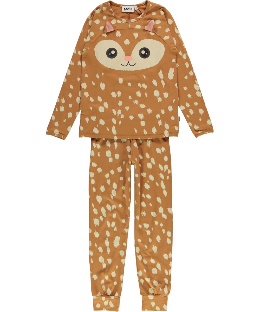 Linni - Deer - Organic nightwear with deer and white spots 