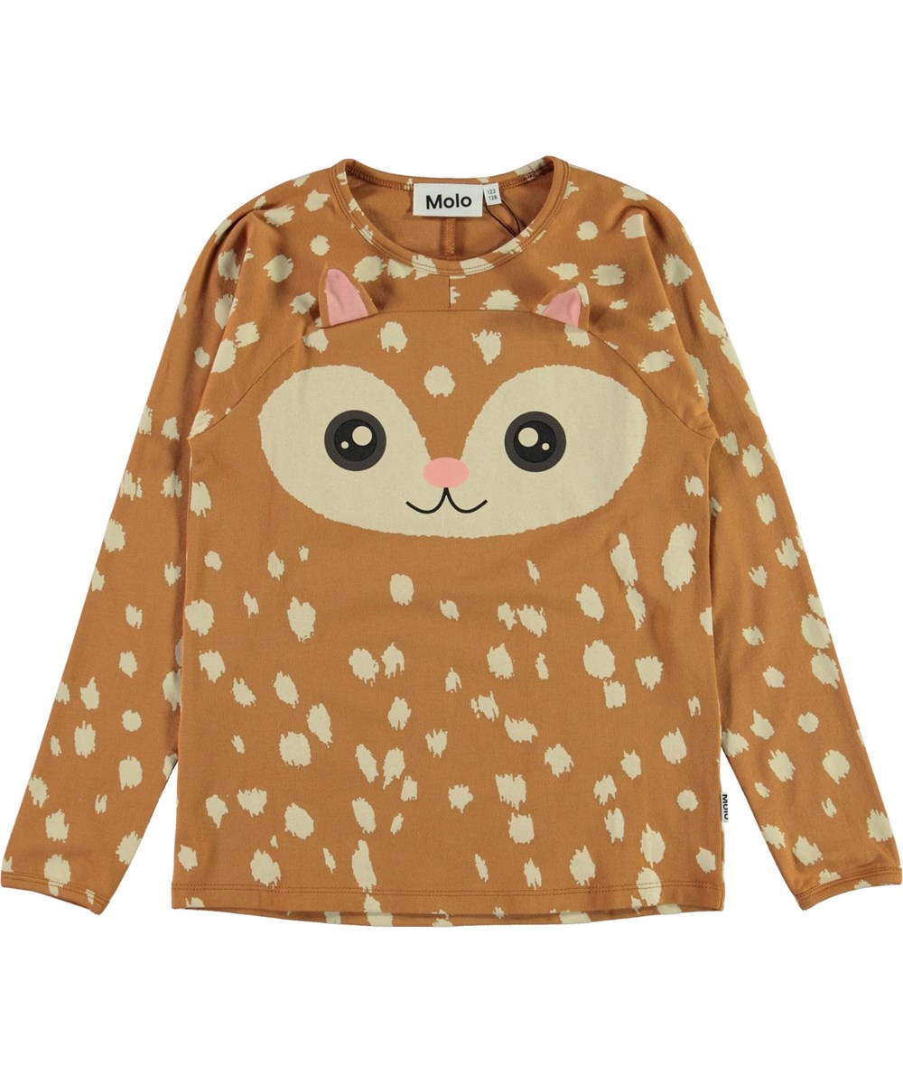 Linni - Deer - Organic nightwear with deer and white spots 