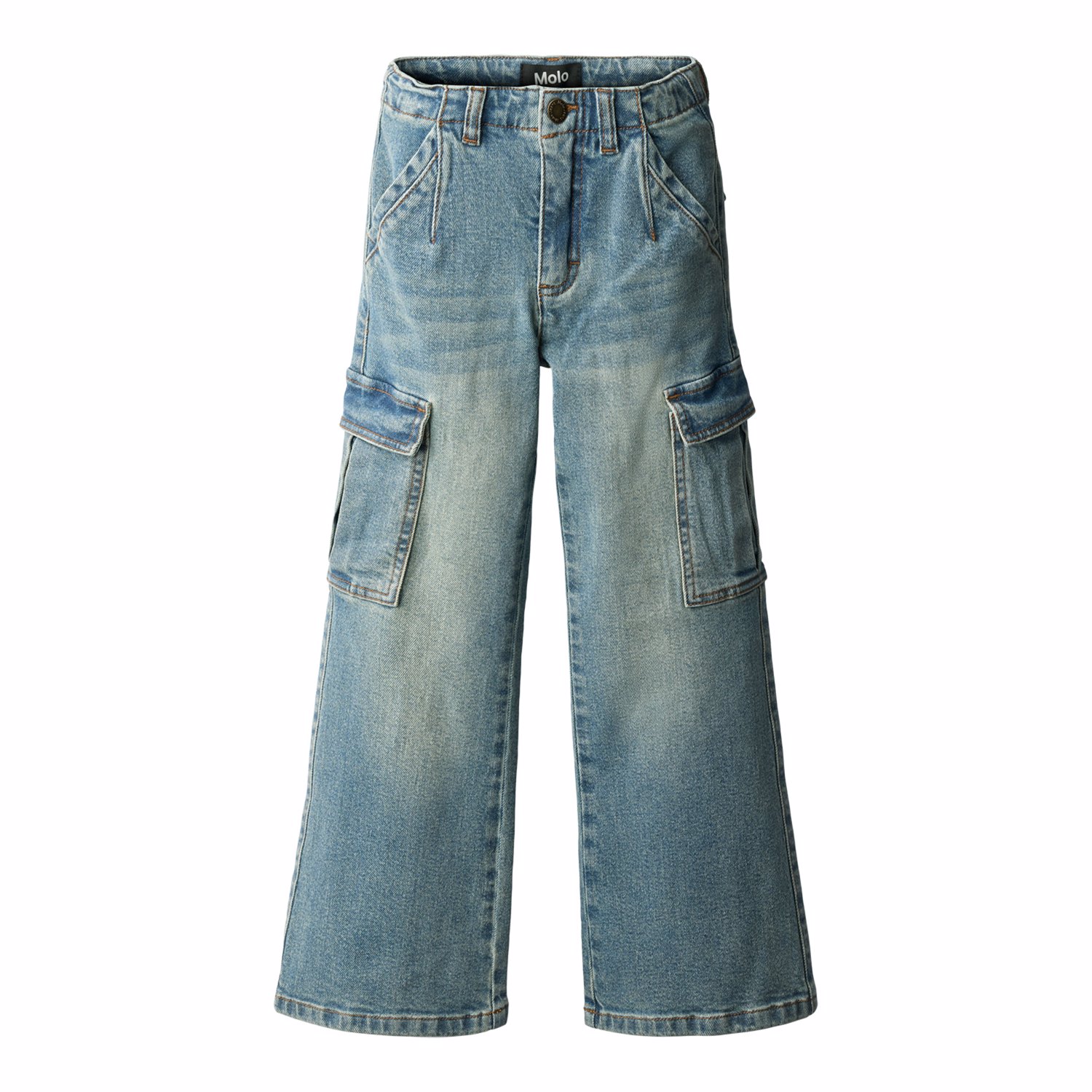 【BAON】Minconi Star Printed Denim Pants Asta - Rhinestone Denim - Blue jeans for children made of