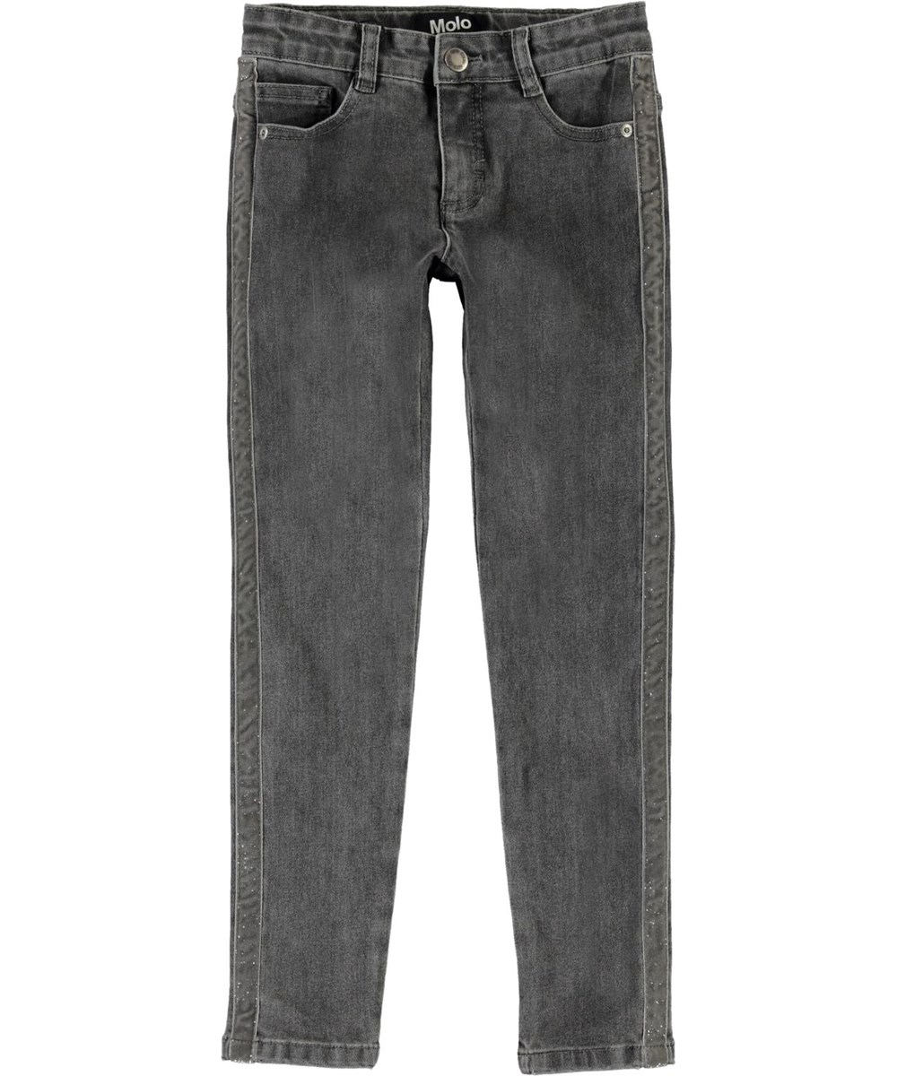 Adele - Stormy Weather - Grey jeans with grey velvet tape