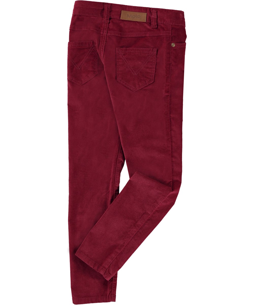 Adele - Velvety - Red jeans with elastane