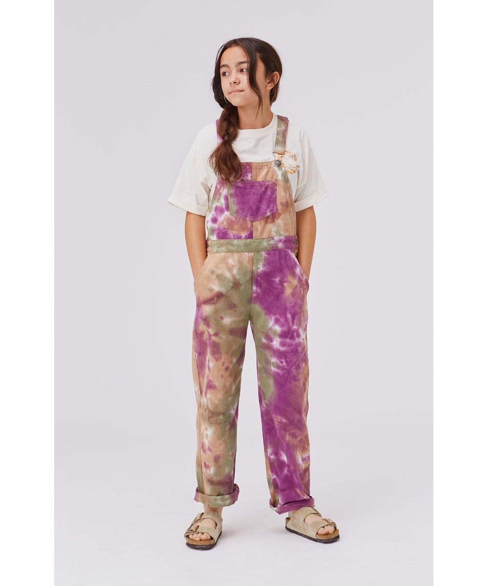 Aer - Tie Dye - Dungarees in colourful tie dye print