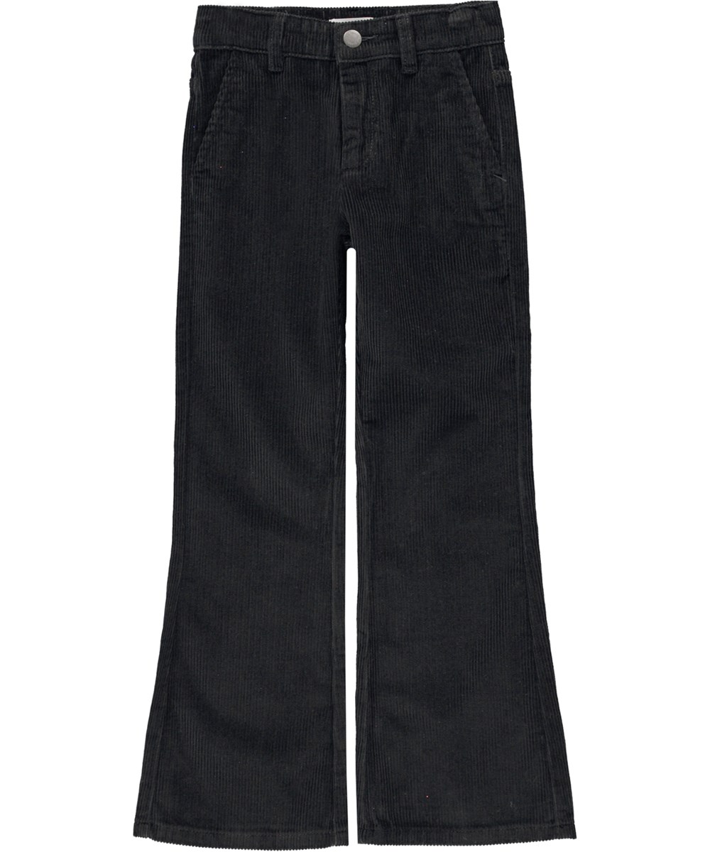 Aida - Black - Black corduroy trousers