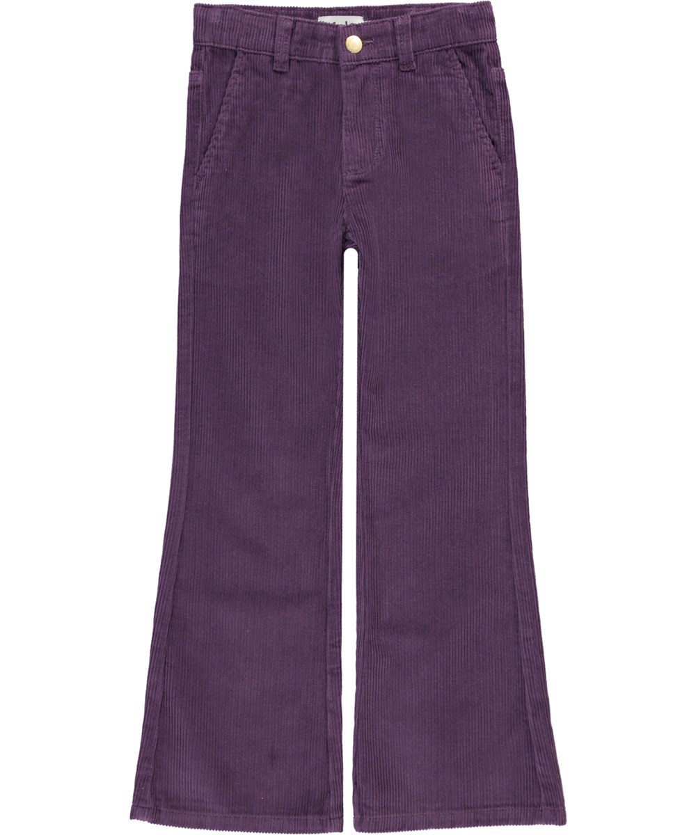 Aida - Night Purple - Purple corduroy trousers