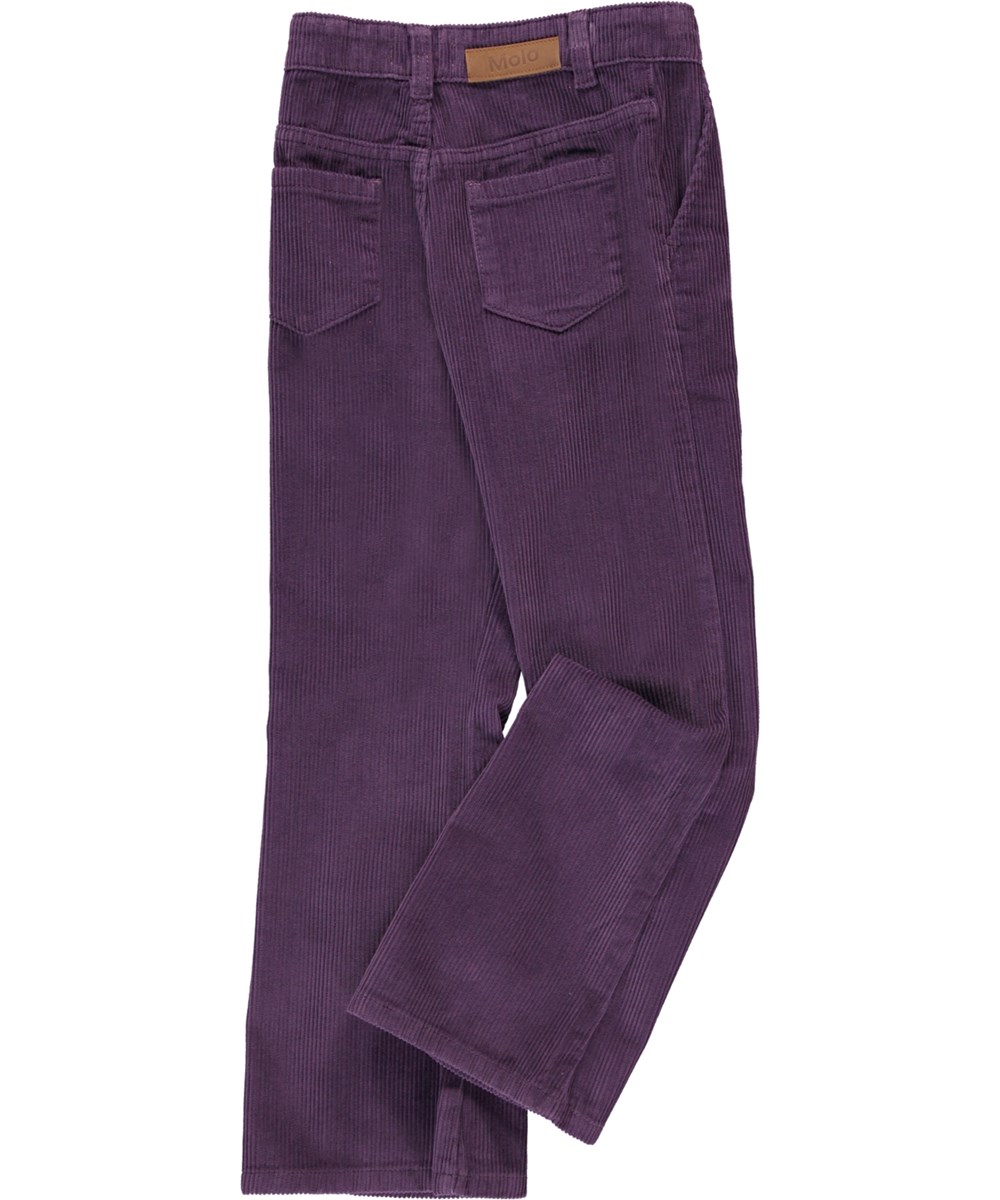 Aida - Night Purple - Purple corduroy trousers