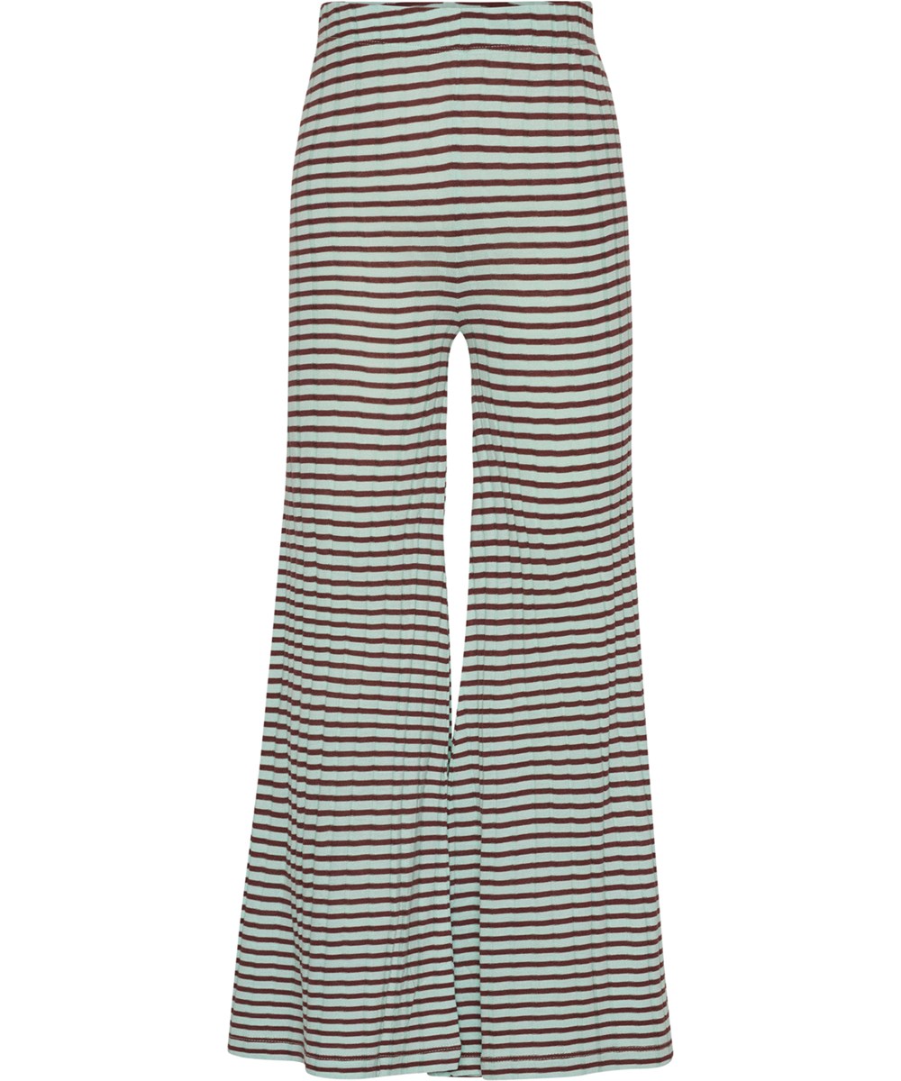 Alexandra - Crimpson Pool - Striped viscose trousers