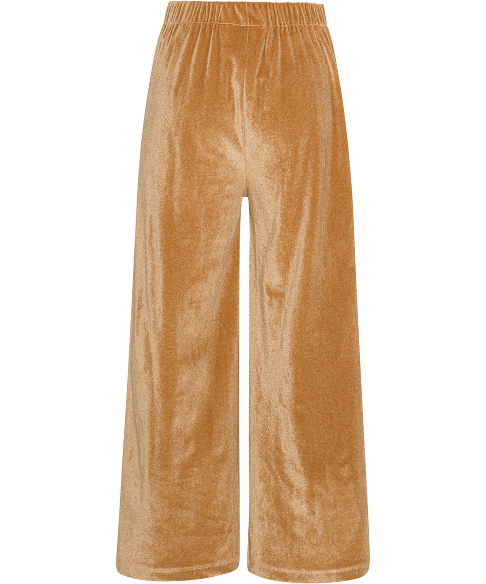 Alfa - Rosie Sand - Gold wide leg trousers