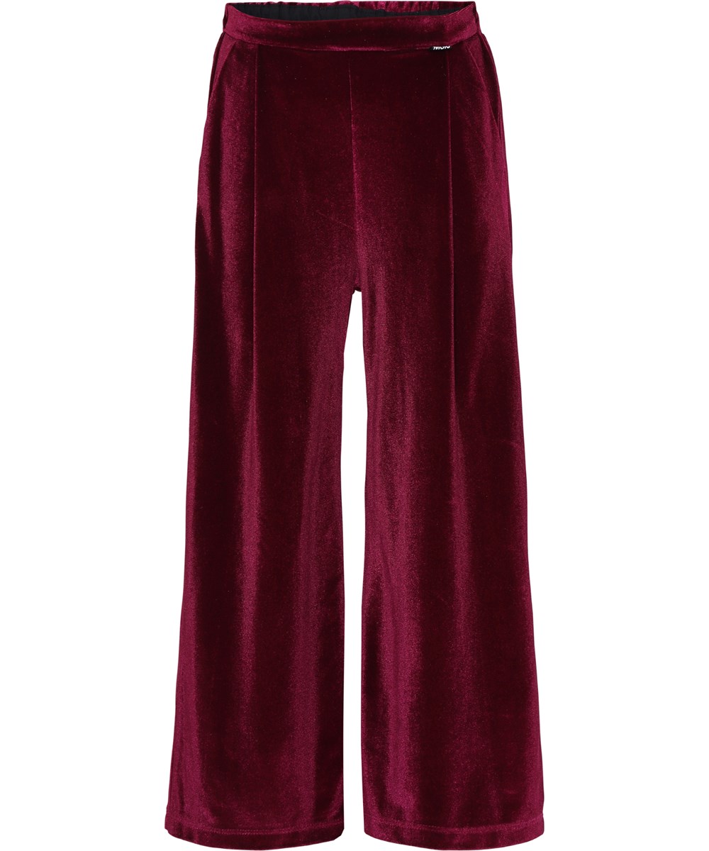 Alfa - Sumak - Dark red velvet trousers