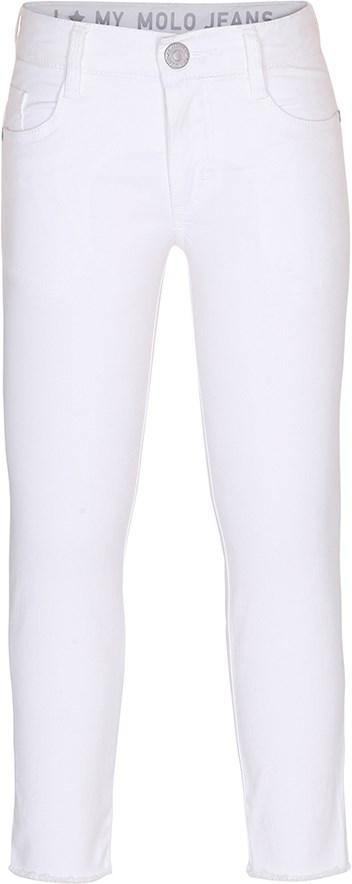 Alfi - White - White jeans with button and pockets
