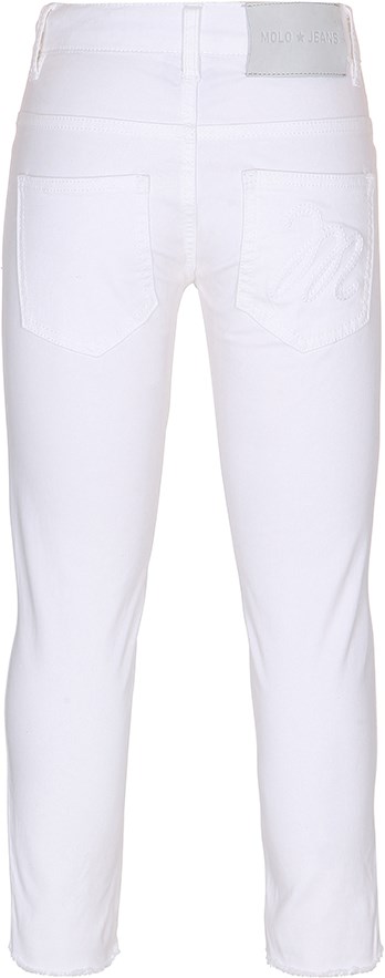 Alfi - White - White jeans with button and pockets